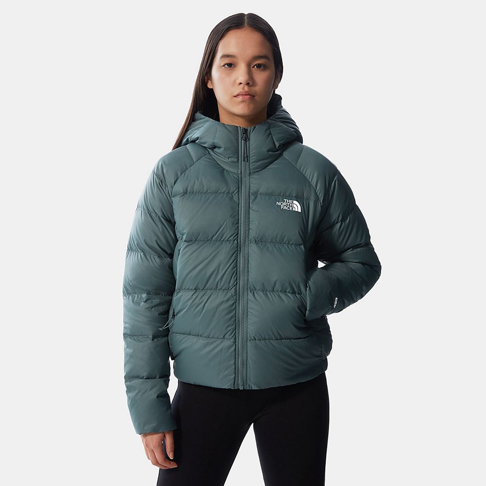 The North Face Winter Jacket Womens Australia - The North Face Hyalite Hooded Green Hiking (GHI-7083